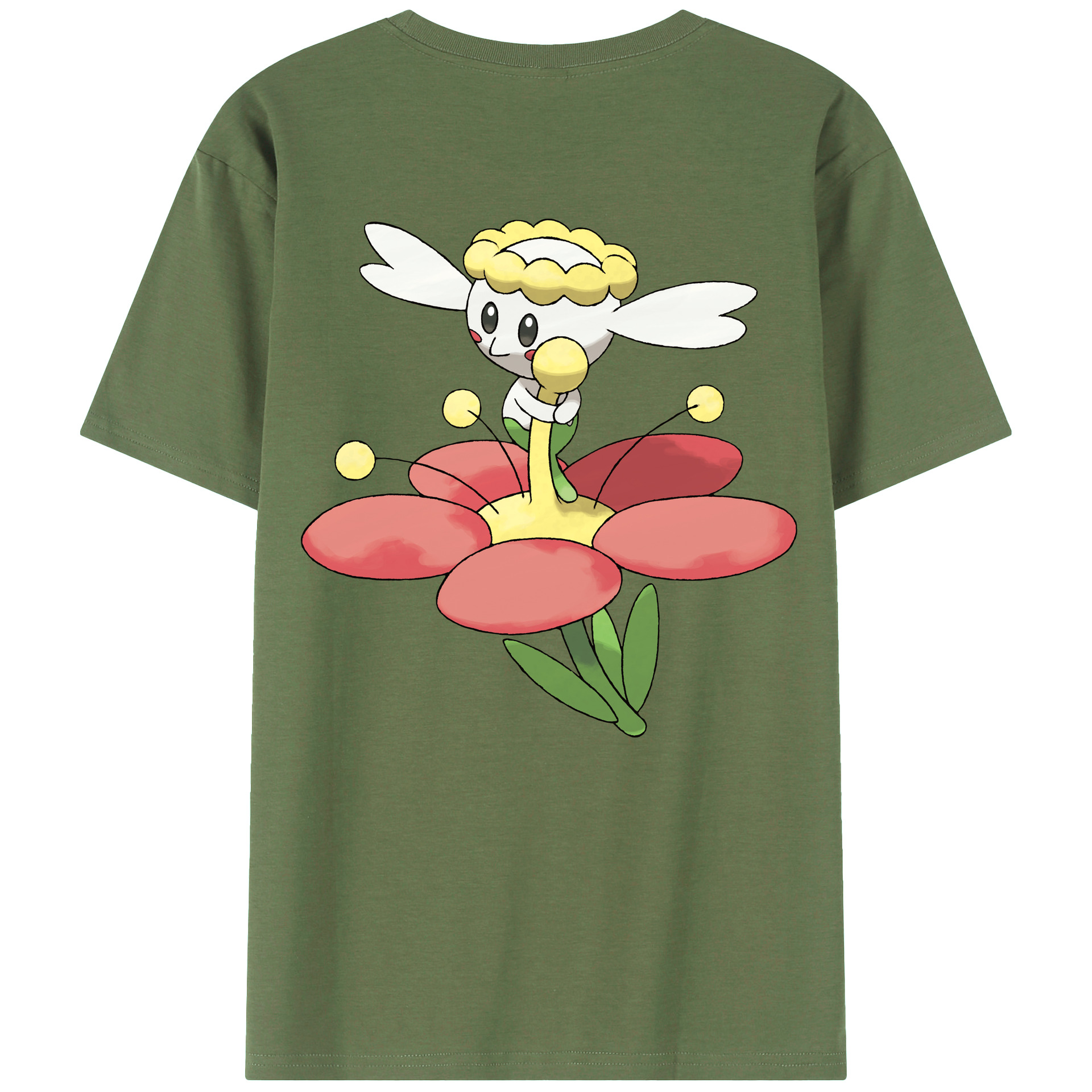 （画像用） ポケットモンスター Pokémon 綿100％ メンズ半袖Tシャツ（バックプリント） 通気性